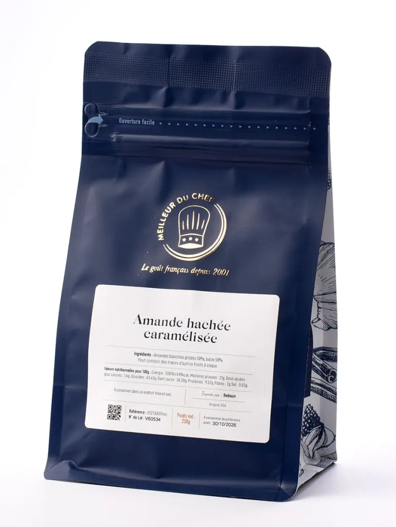 Amande hachée caramélisée 250 g