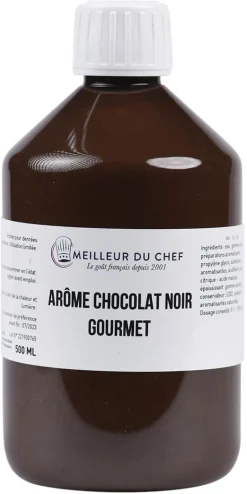 Arôme chocolat noir gourmet hydrosoluble 500 ml Selectarôme