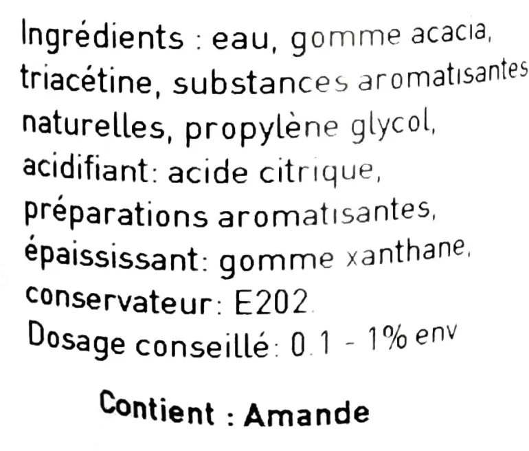 Arôme naturel amande amère Hydrosoluble 1 litre Selectarôme
