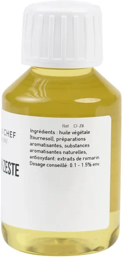 Arôme naturel citron zeste liposoluble 1 litre Selectarôme