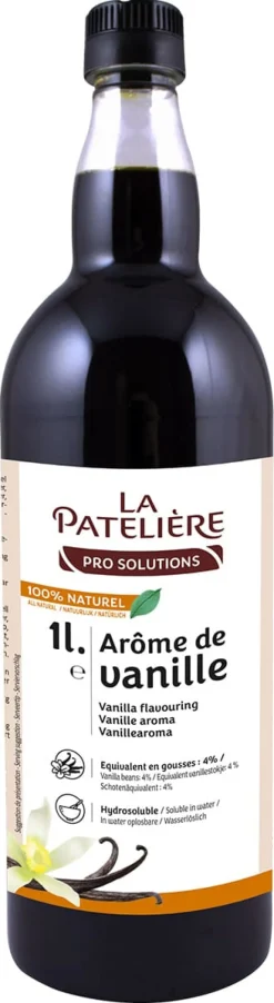 Arôme naturel de vanille Bourbon hydrosoluble 1 litre La Patelière