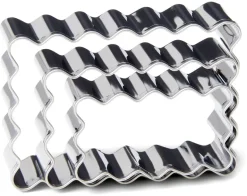 Assortiment découpoirs inox pour sablés rectangulaires Patisse