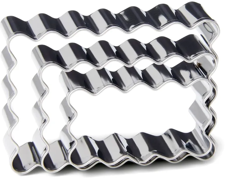 Assortiment découpoirs inox pour sablés rectangulaires Patisse