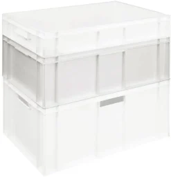 Bac gerbable plein blanc 60 x 40 cm Ht 22 cm Allibert