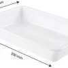 Bac plat blanc 2 litres 30 x 20 x ht 6,3 cm Gilac