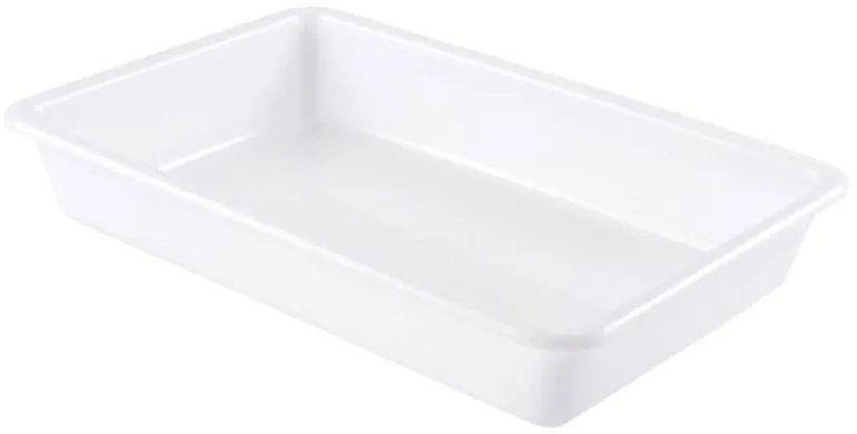 Bac plat blanc 8 litres 48 x 33 x ht 7 cm Gilac
