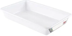 Bac plat norme HACCP 3 L blanc 34 x 23 x ht 7 cm Gilac