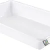 Bac plat norme HACCP 5 L blanc 43 x 28 x ht 7 cm Gilac