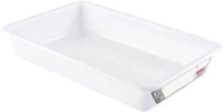 Bac plat norme HACCP 5 L blanc 43 x 28 x ht 7 cm Gilac