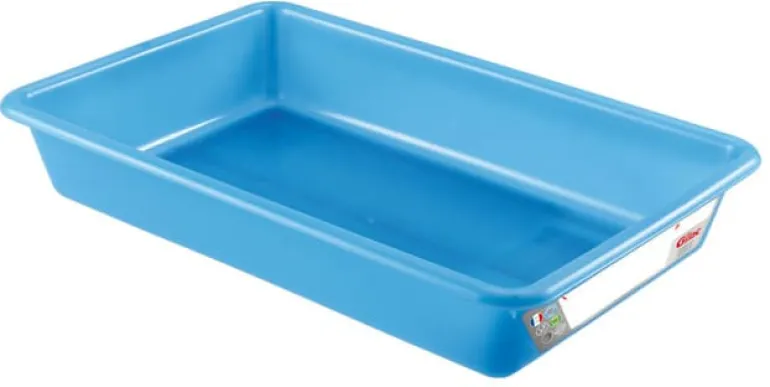 Bac plat norme HACCP 5 L bleu 43 x 28 x ht 7 cm Gilac