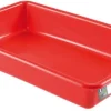 Bac plat norme HACCP 3 L rouge 34 x 23 x ht 7 cm Gilac