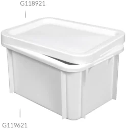 Bac stockage renforcé 15 L blanc Gilac