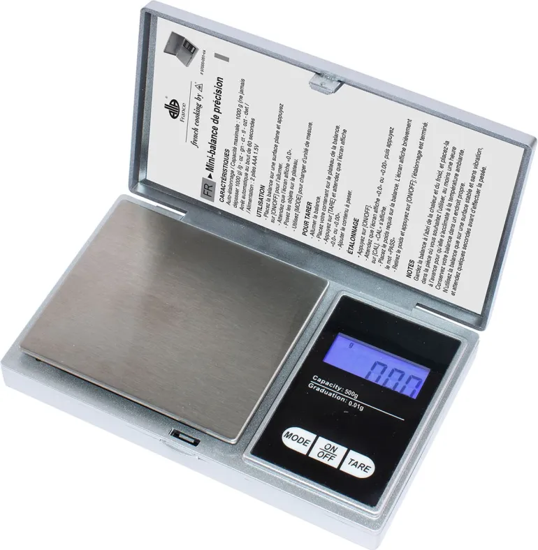 Balance électronique de précision Portée 500 g précision 0,01 g Alla France
