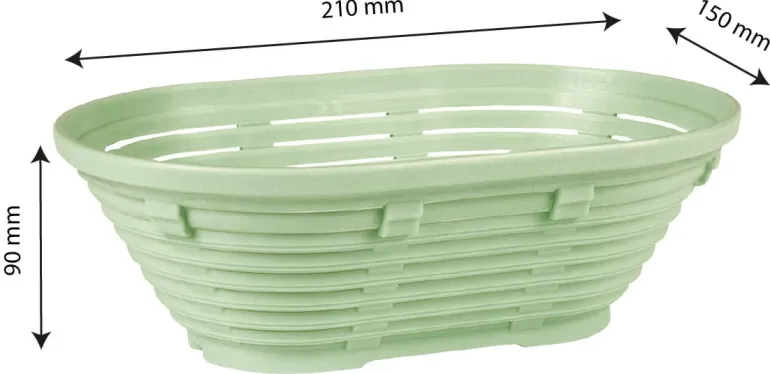Banneton à fermentation pour 500 g de pâte 21 x 15 x 9 cm Gilac