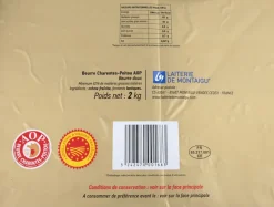 Beurre de tourage spécial feuilletage, viennoiserie 1 plaque de 2 kg
