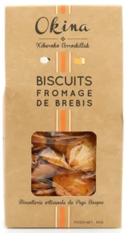 Biscuit au fromage de Brebis AOP Ossau Iraty 80 g Okina