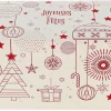 Boîte à bûche Rouge en Fêtes (x 25) 40 x 11,5 cm