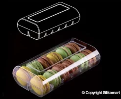 Boîte à macarons Macado blanc nacré pour 12 macarons Silikomart