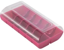 Boîte à macarons Macado fuchsia pour 12 macarons Silikomart