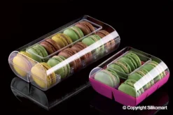 Boîte à macarons Macado noire pour 12 macarons Silikomart