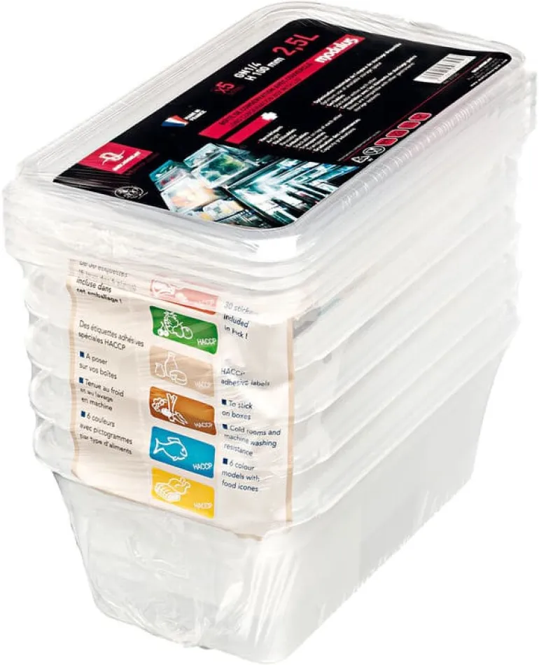 Boîte Modulus rigide GN 1/4 (x 5) 26,5 x 16,2 x ht 15 cm Matfer