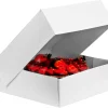 Boîte à savarin carrée blanche hauteur 10 cm 32 x 32 cm (x 25)