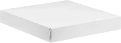 Boîte à tarte carrée blanche hauteur 5 cm 26 x 26 cm (x 50)