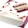 Boîte tarte carrée "Fantaisie" hauteur 5 cm 23 x 23 cm (x 50)