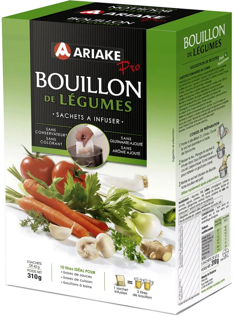 Bouillon de légumes à infuser Pro 5 x 2 litres Ariake