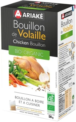 Bouillon de volaille à infuser Bio 4 x 33 cl Ariake