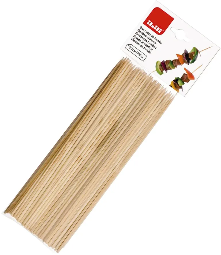 Brochette en bois (x 100) 20 cm Ibili
