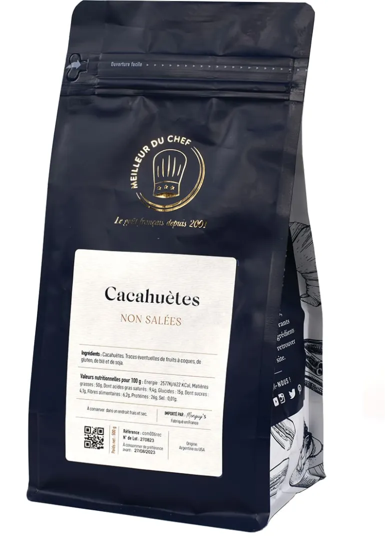 Cacahuète non salée légèrement torréfiées 500 g
