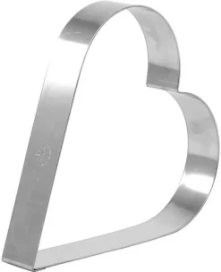Cadre coeur inox hauteur 3,5 cm 18 cm Matfer