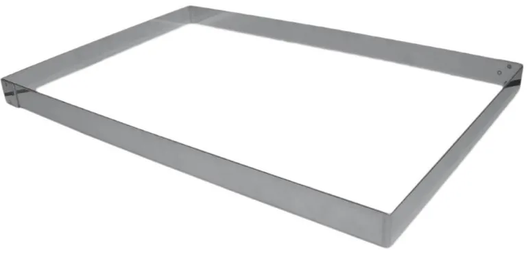 Cadre à entremets inox 49,5 x 29 x ht 3,5 cm Mallard Ferrière