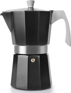 Cafetière italienne Evva noire 6 tasses Ibili