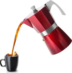 Cafetière italienne Evva rouge 6 tasses Ibili
