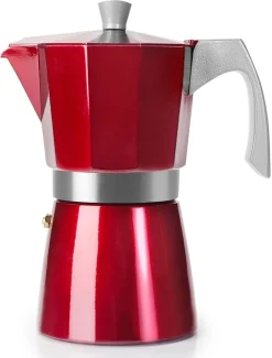 Cafetière italienne Evva rouge 6 tasses Ibili