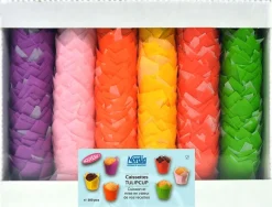Caissette Tulipcup assortie (x 300) droite Ø 3,5 x ht 5,5 cm Nordia