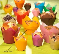 Caissette Tulipcup marron (x 200) droite Ø 5 x ht 8 cm Nordia