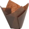 Caissette Tulipcup marron (x 200) droite Ø 5 x ht 9,5 cm Nordia