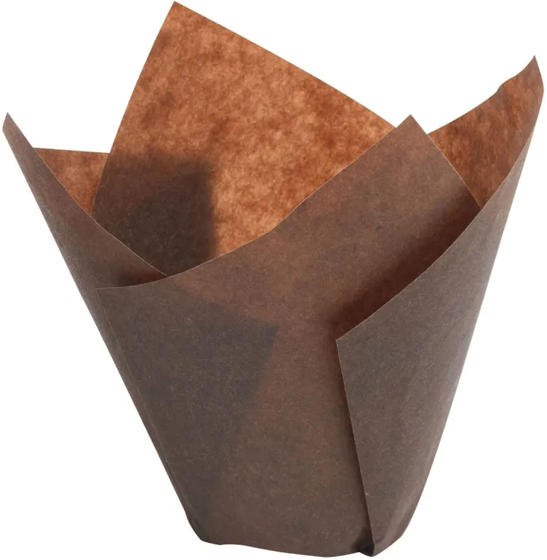 Caissette Tulipcup marron (x 200) droite Ø 5 x ht 9,5 cm Nordia
