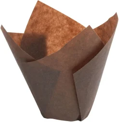 Caissette Tulipcup marron (x 300) droite Ø 3,5 x ht 6 cm Nordia