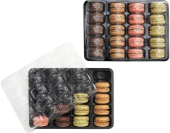 Calages + 100 couvercles (x 100) pour 20 macarons