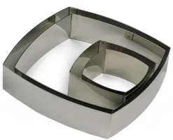 Carré bombé inox 8 x 8 cm Gobel