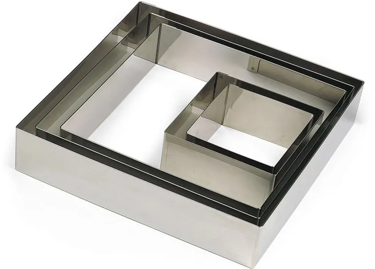Carré inox 24 x 24 x ht 4,5 cm Gobel