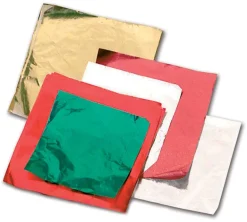 Carré papier métallisé (x 1000) pour chocolats et bonbons Or (8 x 8 cm) Mallard Ferrière