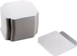 Carré rainé blanc (x 250) 7 x 7 cm Nordia