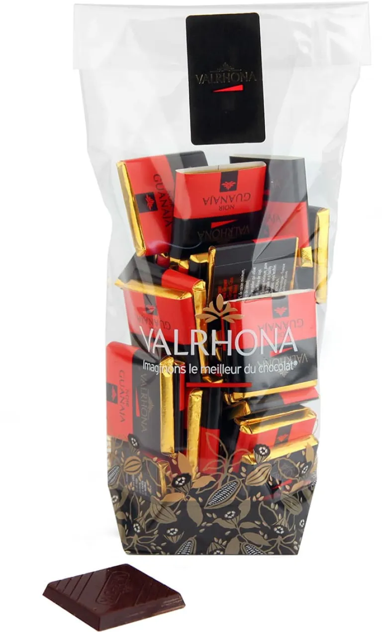 Carrés chocolat Guanaja Instant café par Valrhona 40 napolitains Valrhona