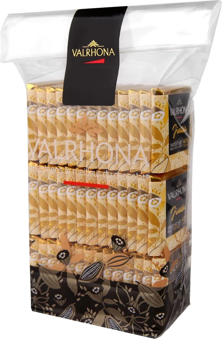 Carrés chocolat Jivara Instant café par Valrhona 40 napolitains Valrhona