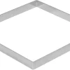 Carré à tarte inox bord droit ht 2 cm 24 cm Mallard Ferrière